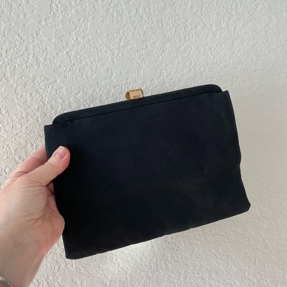 Vintage Jeweled Black Clutch - Picture 2 of 7